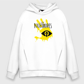 Мужское худи Oversize хлопок с принтом Little Nightmares в городе Новоалтайск, френч-терри — 70% хлопок, 30% полиэстер. Мягкий теплый начес внутри —100% хлопок | боковые карманы, эластичные манжеты и нижняя кромка, капюшон на магнитной кнопке | bandai namco entertainment | little | little nightmares | nightmares | tarsier studios | маленькие | платформер