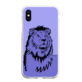 Чехол для iPhone XS Max матовый с принтом Царь зверей в городе Новоалтайск, Силикон | Область печати: задняя сторона чехла, без боковых панелей | Тематика изображения на принте: африка | большая кошка | графика | дикий мир | животное | кошка | персонаж | природа | рисунок | хищник | царь зверей