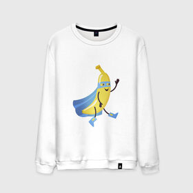 Мужской свитшот хлопок с принтом Baana man в городе Новоалтайск, 100% хлопок |  | banana | man | superhero | банан | супергерой | человек банан