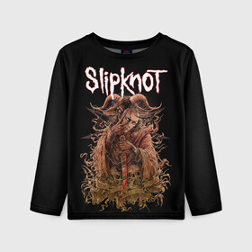 Детский лонгслив 3D с принтом SLIPKNOT в городе Новоалтайск, 100% полиэстер | длинные рукава, круглый вырез горловины, полуприлегающий силуэт
 | art | band | corey | grunge | iowa | metal | music | punk | rock | slipknot | taylor | usa | группа | джои | кори | металл | мик | музыка | панк | петля | рок | сид | слипнот | тэйлор | шон