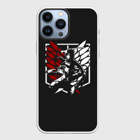 Чехол для iPhone 13 Pro Max с принтом Mikasa лого на черном в городе Новоалтайск,  |  | aot | attack | corps | on | titan | training | аккерман | армин | атака | бронированный | женская | звероподобный | йегер | капрал | координата | корпус | крылья | леви | микаса | молотоборец | особь | перевозчик