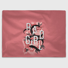 Плед 3D с принтом Bad Girl в городе Новоалтайск, 100% полиэстер | закругленные углы, все края обработаны. Ткань не мнется и не растягивается | 8 march | 8 марта | cool girl | feminism | flower | girl | woman | в подарок | весна | девочкам | девочке | женские | женщинам | женщине | март | праздник | фем | феменизм | цветочки | цветы
