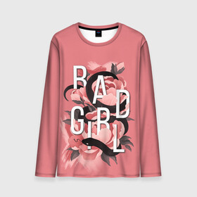 Мужской лонгслив 3D с принтом Bad Girl в городе Новоалтайск, 100% полиэстер | длинные рукава, круглый вырез горловины, полуприлегающий силуэт | 8 march | 8 марта | cool girl | feminism | flower | girl | woman | в подарок | весна | девочкам | девочке | женские | женщинам | женщине | март | праздник | фем | феменизм | цветочки | цветы