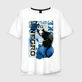 Мужская футболка хлопок Oversize с принтом Skull Cat в городе Новоалтайск, 100% хлопок | свободный крой, круглый ворот, “спинка” длиннее передней части | art | body | bones | dead | drawing | face | graffiti | head | roses | skeleton | skul | skull | ад | арт | голова | граффити | зло | кости | лицо | металл | нарисованный | розы | рок | скелет | скул | скулл | три черепа | тьма
