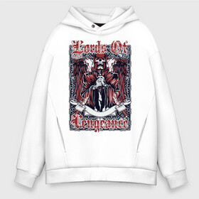 Мужское худи Oversize хлопок с принтом Skull Demon  в городе Новоалтайск, френч-терри — 70% хлопок, 30% полиэстер. Мягкий теплый начес внутри —100% хлопок | боковые карманы, эластичные манжеты и нижняя кромка, капюшон на магнитной кнопке | art | body | bones | dead | drawing | face | graffiti | head | roses | skeleton | skul | skull | ад | арт | голова | граффити | зло | кости | лицо | металл | нарисованный | розы | рок | скелет | скул | скулл | три черепа | тьма