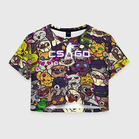 Женская футболка Crop-top 3D с принтом CS:GO - Paw Paw | Лапки в городе Новоалтайск, 100% полиэстер | круглая горловина, длина футболки до линии талии, рукава с отворотами | beast | cat | cats | counter | cs | dog | dogs | easy | ez | gg | ggwp | global | go | hyper | kill | offensive | one | paw | shot | sticker | stickerbombing | strike | контра | кот | коты | котята | кошка | лапки | пес | собака | стикер