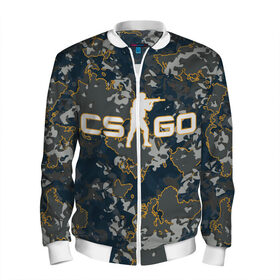 Мужской бомбер 3D с принтом CS:GO - Camo в городе Новоалтайск, 100% полиэстер | застегивается на молнию, по бокам два кармана без застежек, по низу бомбера и на воротнике - эластичная резинка | Тематика изображения на принте: beast | camo | camouflage | counter | counter strike | cs | easy | ez | gg | ggwp | global | go | hyper | kill | offensive | one | shot | strike | зверь | камуфляж | скоростной