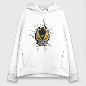 Женское худи Oversize хлопок с принтом Bumblebee. в городе Новоалтайск, френч-терри — 70% хлопок, 30% полиэстер. Мягкий теплый начес внутри —100% хлопок | боковые карманы, эластичные манжеты и нижняя кромка, капюшон на магнитной кнопке | bumblebee | автобот разведчик | автоботы | бамблби | боевик | кино | кино трансформеры | персонаж вселенной трансформеров | приключения | трансформеры | фантастика | фильмы