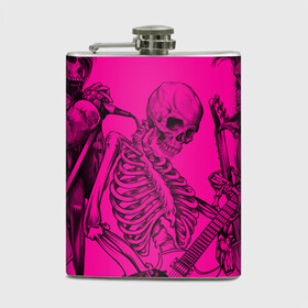 Фляга с принтом Skeleton,zandieh в городе Новоалтайск, металлический корпус | емкость 0,22 л, размер 125 х 94 мм. Виниловая наклейка запечатывается полностью | Тематика изображения на принте: bag | boock | boy | crazy | danger | flower | girl | lion | net | notepad | pencil | skeleton | skull | ticher