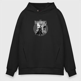 Мужское худи Oversize хлопок с принтом Little Nightmares в городе Новоалтайск, френч-терри — 70% хлопок, 30% полиэстер. Мягкий теплый начес внутри —100% хлопок | боковые карманы, эластичные манжеты и нижняя кромка, капюшон на магнитной кнопке | Тематика изображения на принте: little nightmares | игра | литл найтмер | персонаж | хоррор