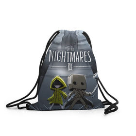 Рюкзак-мешок 3D с принтом LITTLE NIGHTMARES 2 в городе Новоалтайск, 100% полиэстер | плотность ткани — 200 г/м2, размер — 35 х 45 см; лямки — толстые шнурки, застежка на шнуровке, без карманов и подкладки | little nightmares | little nightmares 2 | six | игры | комиксы | шестая