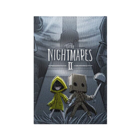 Обложка для паспорта матовая кожа с принтом LITTLE NIGHTMARES 2 в городе Новоалтайск, натуральная матовая кожа | размер 19,3 х 13,7 см; прозрачные пластиковые крепления | little nightmares | little nightmares 2 | six | игры | комиксы | шестая