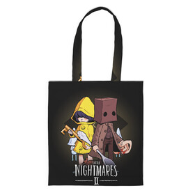 Шоппер 3D с принтом LITTLE NIGHTMARES 2 в городе Новоалтайск, 100% полиэстер | Плотность: 200 г/м2; Размер: 34×35 см; Высота лямок: 30 см | little nightmares | little nightmares 2 | six | игры | комиксы | шестая