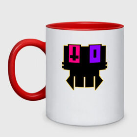 Кружка двухцветная с принтом Deathbring Rangers - DR LOGO в городе Новоалтайск, керамика | объем — 330 мл, диаметр — 80 мм. Цветная ручка и кайма сверху, в некоторых цветах — вся внутренняя часть | Тематика изображения на принте: deathbring rangers | game | games | monster | monsters | rpg | strategy | tbs | termogad games | дезбринги | игра | игры | монстр | монстры | рпг | стратегия