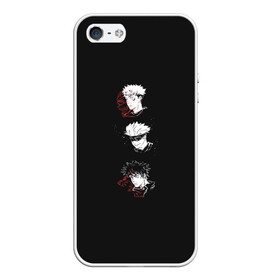 Чехол для iPhone 5/5S матовый с принтом JUJUTSU KAISEN тройной в городе Новоалтайск, Силикон | Область печати: задняя сторона чехла, без боковых панелей | Тематика изображения на принте: fushiguro | gojo | itadori | jujutsu | kaisen | kugisaki | megumi | nobaru | satoru | sukuna | yuji | битва | гето | годжо | дзюго | итадори | кенто | кугисаки | магическая | махито | мегуми | нанами | нобара | пальцы | сатору | сугуру | сукуна