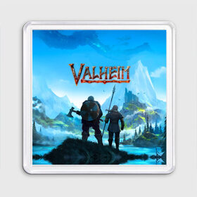 Магнит 55*55 с принтом Valheim в городе Новоалтайск, Пластик | Размер: 65*65 мм; Размер печати: 55*55 мм | Тематика изображения на принте: asgard | axe | games | gods | loki | odin | spear | steam | thor | valheim | vikings | war | асгард | боги | вальхейм | викинги | война | игры | копье | локи | один | стим | топор | тор