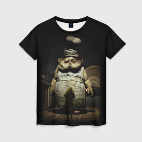 Женская футболка 3D с принтом Little Nightmares в городе Новоалтайск, 100% полиэфир ( синтетическое хлопкоподобное полотно) | прямой крой, круглый вырез горловины, длина до линии бедер | games | little nightmares | доктор | игра | игрок | литл найтмерс | моно | охотник | повар | призрак | сказка | страшилка | страшный сон | хорор | хоррор | шестая