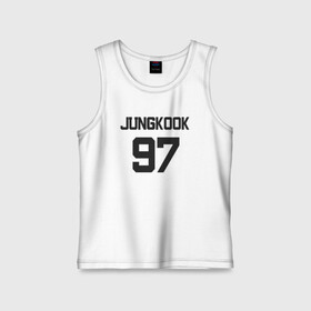 Детская майка хлопок с принтом BTS - Jungkook 97 в городе Новоалтайск,  |  | boysband | bts | jungkook | jungkook 97 | k pop | korea | korean | music | бтс | джонгук | к поп | кей поп | корейская | корейский | корея | кпоп | музыка | чонгук