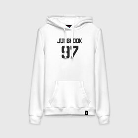 Женская толстовка с принтом BTS - Jungkook 97 в городе Новоалтайск, френч-терри, мягкий теплый начес внутри (100% хлопок) | карман-кенгуру, эластичные манжеты и нижняя кромка, капюшон с подкладом и шнурком | boysband | bts | jungkook | jungkook 97 | k pop | korea | korean | music | бтс | джонгук | к поп | кей поп | корейская | корейский | корея | кпоп | музыка | чонгук