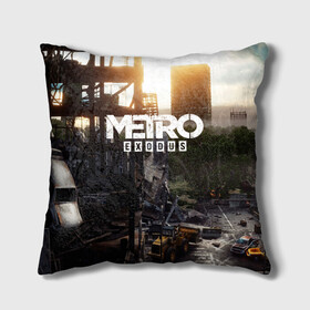 Подушка 3D с принтом Metro Exodus в городе Новоалтайск, наволочка – 100% полиэстер, наполнитель – холлофайбер (легкий наполнитель, не вызывает аллергию). | состоит из подушки и наволочки. Наволочка на молнии, легко снимается для стирки | 2033 | exodus | metro | metro 2033 | metro exodus | stalker | апокалипсис | диггер | дигеры | метро | разрушка | эпидемия