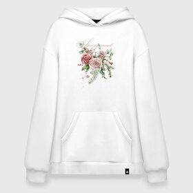 Худи SuperOversize хлопок с принтом Spring mood в городе Новоалтайск, 70% хлопок, 30% полиэстер, мягкий начес внутри | карман-кенгуру, эластичная резинка на манжетах и по нижней кромке, двухслойный капюшон
 | 8 марта | весна | девушке | женский | мама | подарок | тренд | феминизм | цветы