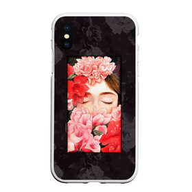 Чехол для iPhone XS Max матовый с принтом Flowers girl в городе Новоалтайск, Силикон | Область печати: задняя сторона чехла, без боковых панелей | 8 марта | лучшая в мире | мама | подарок | подарок женщине | подарок любимым | подарок на 8 марта | самая лучшая  в мире | семья