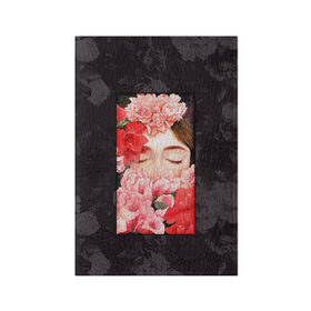 Обложка для паспорта матовая кожа с принтом Flowers girl в городе Новоалтайск, натуральная матовая кожа | размер 19,3 х 13,7 см; прозрачные пластиковые крепления | 8 марта | лучшая в мире | мама | подарок | подарок женщине | подарок любимым | подарок на 8 марта | самая лучшая  в мире | семья