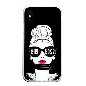 Чехол для iPhone XS Max матовый с принтом Girl Boss в городе Новоалтайск, Силикон | Область печати: задняя сторона чехла, без боковых панелей | Тематика изображения на принте: 8 марта | лучшая в мире | мама | подарок | подарок женщине | подарок любимым | подарок на 8 марта | самая лучшая  в мире | семья