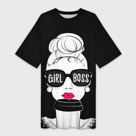 Платье-футболка 3D с принтом Girl Boss в городе Новоалтайск,  |  | 8 марта | лучшая в мире | мама | подарок | подарок женщине | подарок любимым | подарок на 8 марта | самая лучшая  в мире | семья