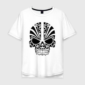 Мужская футболка хлопок Oversize с принтом Skull Art в городе Новоалтайск, 100% хлопок | свободный крой, круглый ворот, “спинка” длиннее передней части | art | body | bones | dead | drawing | face | graffiti | head | roses | skeleton | skul | skull | ад | арт | голова | граффити | зло | кости | лицо | металл | нарисованный | розы | рок | скелет | скул | скулл | три черепа | тьма