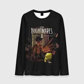 Мужской лонгслив 3D с принтом Little Nightmares 2 сторож в городе Новоалтайск, 100% полиэстер | длинные рукава, круглый вырез горловины, полуприлегающий силуэт | little nightmares | little nightmares 2 | игра | литл нигмарес | литл нигмарес 2 | литл нигхтмарес | литл нигхтмарес 2 | сторож | ужас | хоррор