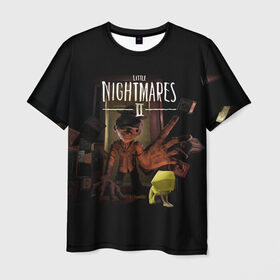 Мужская футболка 3D с принтом Little Nightmares 2 сторож в городе Новоалтайск, 100% полиэфир | прямой крой, круглый вырез горловины, длина до линии бедер | little nightmares | little nightmares 2 | игра | литл нигмарес | литл нигмарес 2 | литл нигхтмарес | литл нигхтмарес 2 | сторож | ужас | хоррор