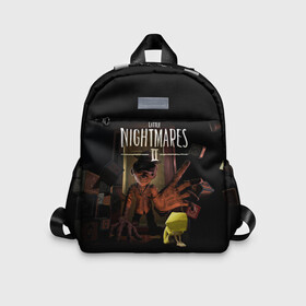 Детский рюкзак 3D с принтом Little Nightmares 2 сторож в городе Новоалтайск, 100% полиэстер | лямки с регулируемой длиной, сверху петелька, чтобы рюкзак можно было повесить на вешалку. Основное отделение закрывается на молнию, как и внешний карман. Внутри дополнительный карман. По бокам два дополнительных кармашка | little nightmares | little nightmares 2 | игра | литл нигмарес | литл нигмарес 2 | литл нигхтмарес | литл нигхтмарес 2 | сторож | ужас | хоррор