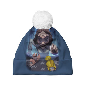 Шапка 3D c помпоном с принтом Little Nightmares 2 училка в городе Новоалтайск, 100% полиэстер | универсальный размер, печать по всей поверхности изделия | Тематика изображения на принте: little nightmares | little nightmares 2 | игра | литл нигмарес | литл нигмарес 2 | литл нигхтмарес | литл нигхтмарес 2 | ужас | училка | учительница | хоррор