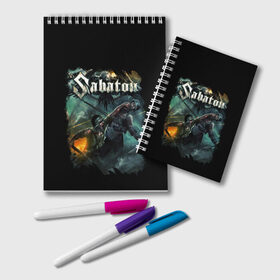 Блокнот с принтом SABATON в городе Новоалтайск, 100% бумага | 48 листов, плотность листов — 60 г/м2, плотность картонной обложки — 250 г/м2. Листы скреплены удобной пружинной спиралью. Цвет линий — светло-серый
 | Тематика изображения на принте: dark | hardcore | heroes | history | metal | music | punk | rock | sabaton | sweden | war | война | герои | история | музыка | рок | сабатон | швеция