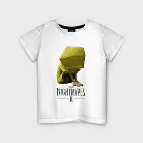 Детская футболка хлопок с принтом Little Nightmares в городе Новоалтайск, 100% хлопок | круглый вырез горловины, полуприлегающий силуэт, длина до линии бедер | little nightmares | игра | страшилка | страшная игра | ужас | хоррор