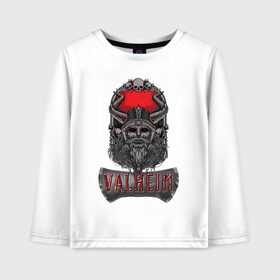 Детский лонгслив хлопок с принтом VALHEIM | ВАЛЬХЕЙМ (Z) в городе Новоалтайск, 100% хлопок | круглый вырез горловины, полуприлегающий силуэт, длина до линии бедер | games | rune | valheim | vikings | валхейм | вальхейм | варвары | викинги | драккар | иггдрасиль | игра | один | рагнарёк | руны | скандинавы