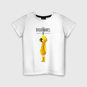 Детская футболка хлопок с принтом Little Nightmares 2 в городе Новоалтайск, 100% хлопок | круглый вырез горловины, полуприлегающий силуэт, длина до линии бедер | little nightmares | игра | страшилка | страшная игра | ужас | хоррор