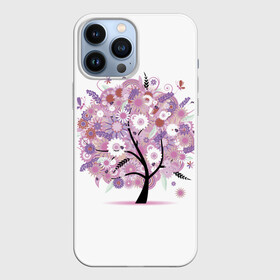 Чехол для iPhone 13 Pro Max с принтом Цветочное Дерево в городе Новоалтайск,  |  | дерево | листья | минимализм | природа | цветочное дерево | цветы