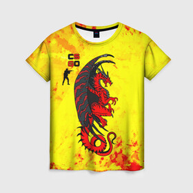 Женская футболка 3D с принтом CS:GO Dragon Lore AWP в городе Новоалтайск, 100% полиэфир ( синтетическое хлопкоподобное полотно) | прямой крой, круглый вырез горловины, длина до линии бедер | awp | counter strike | cs go | cs go dragon lore | dragon | hyper beast | logo | neo noir | авп | автомат | драгон | контр страйк | красный дракон | кс го | кс го авп | логотипы игр | неонуар | оружие | оружие из кс го | скины | скоростн
