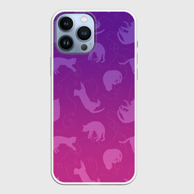 Чехол для iPhone 13 Pro Max с принтом Котятки в Невесомости в городе Новоалтайск,  |  | Тематика изображения на принте: градиент | домашнее животное | котики | котятки | минимализм