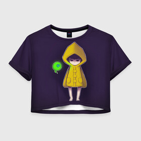 Женская футболка Crop-top 3D с принтом Little Nightmares Шестая в городе Новоалтайск, 100% полиэстер | круглая горловина, длина футболки до линии талии, рукава с отворотами | games | little nightmares | длиннорукий | доктор | игра | игрок | литл найтмерс | моно | охотник | повар | призрак | руки | сказка | сторож | страшилка | страшный сон | хорор | хоррор | шестая