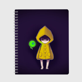 Тетрадь с принтом Little Nightmares Шестая в городе Новоалтайск, 100% бумага | 48 листов, плотность листов — 60 г/м2, плотность картонной обложки — 250 г/м2. Листы скреплены сбоку удобной пружинной спиралью. Уголки страниц и обложки скругленные. Цвет линий — светло-серый
 | games | little nightmares | длиннорукий | доктор | игра | игрок | литл найтмерс | моно | охотник | повар | призрак | руки | сказка | сторож | страшилка | страшный сон | хорор | хоррор | шестая