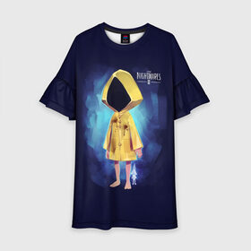 Детское платье 3D с принтом Шестая из little Nightmares в городе Новоалтайск, 100% полиэстер | прямой силуэт, чуть расширенный к низу. Круглая горловина, на рукавах — воланы | little nightmares | little nightmares 2 | игра | литл нигмарес | литл нигмарес 2 | литл нигхтмарес | литл нигхтмарес 2 | ужас | хоррор | шестая
