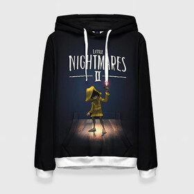 Женская толстовка 3D с принтом Little Nightmares 2 пламя в городе Новоалтайск, 100% полиэстер  | двухслойный капюшон со шнурком для регулировки, мягкие манжеты на рукавах и по низу толстовки, спереди карман-кенгуру с мягким внутренним слоем. | little nightmares | little nightmares 2 | игра | литл нигмарес | литл нигмарес 2 | литл нигхтмарес | литл нигхтмарес 2 | ужас | хоррор