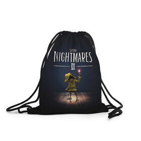Рюкзак-мешок 3D с принтом Little Nightmares 2 пламя в городе Новоалтайск, 100% полиэстер | плотность ткани — 200 г/м2, размер — 35 х 45 см; лямки — толстые шнурки, застежка на шнуровке, без карманов и подкладки | little nightmares | little nightmares 2 | игра | литл нигмарес | литл нигмарес 2 | литл нигхтмарес | литл нигхтмарес 2 | ужас | хоррор