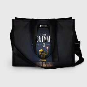 Сумка-шоппер 3D с принтом Little Nightmares 2 пламя в городе Новоалтайск, 100% полиэстер | застегивается на металлическую кнопку; внутренний карман застегивается на молнию. Стенки укреплены специальным мягким материалом, чтобы защитить содержимое от несильных ударов
 | little nightmares | little nightmares 2 | игра | литл нигмарес | литл нигмарес 2 | литл нигхтмарес | литл нигхтмарес 2 | ужас | хоррор