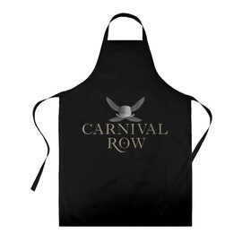 Фартук 3D с принтом Карнивал Роу - Carnival Row в городе Новоалтайск, 100% полиэстер | общий размер — 65 х 85 см, ширина нагрудника — 26 см, горловина — 53 см, длина завязок — 54 см, общий обхват в поясе — 173 см. Принт на завязках и на горловине наносится с двух сторон, на основной части фартука — только с внешней стороны | carnival row | волшебный | исторический | карнивал роу | крылья | лого | логотип | подарок | сериал | сказка | фея | черный | шляпа