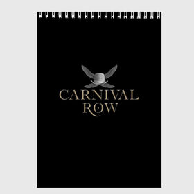 Скетчбук с принтом Карнивал Роу - Carnival Row в городе Новоалтайск, 100% бумага
 | 48 листов, плотность листов — 100 г/м2, плотность картонной обложки — 250 г/м2. Листы скреплены сверху удобной пружинной спиралью | carnival row | волшебный | исторический | карнивал роу | крылья | лого | логотип | подарок | сериал | сказка | фея | черный | шляпа