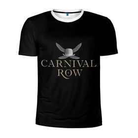Мужская футболка 3D спортивная с принтом Карнивал Роу - Carnival Row в городе Новоалтайск, 100% полиэстер с улучшенными характеристиками | приталенный силуэт, круглая горловина, широкие плечи, сужается к линии бедра | carnival row | волшебный | исторический | карнивал роу | крылья | лого | логотип | подарок | сериал | сказка | фея | черный | шляпа